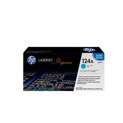 HP 124A Cyan Original LaserJet Toner Cartridge (Q6001A)