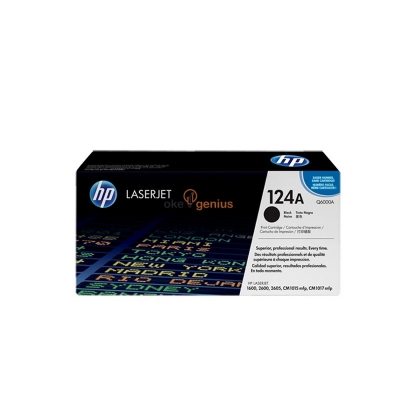 HP 124A Black Original LaserJet Toner Cartridge ( Q6000A )