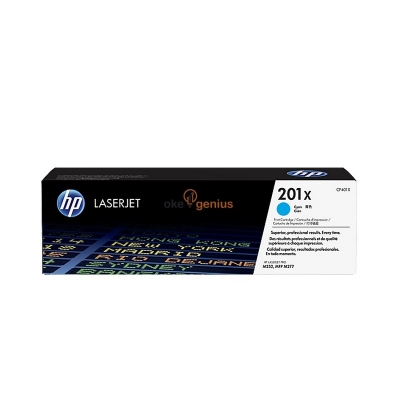 HP 201X High Yield Cyan Original LaserJet Toner Cartridge (CF401X)