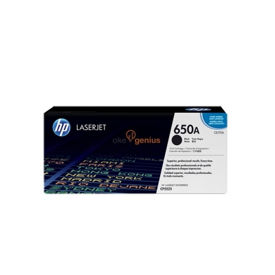 HP 650A Black Original LaserJet Toner Cartridge (CE270A)