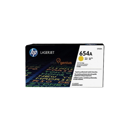 HP 654A Yellow Original LaserJet Toner Cartridge (CF332A)