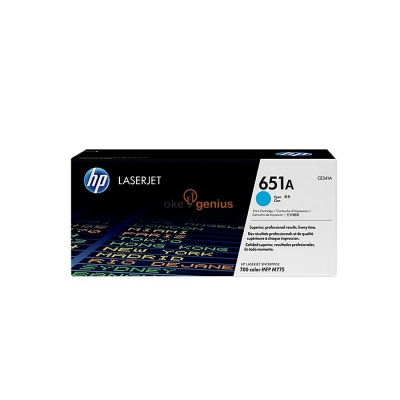 HP Original Toner Cartridge LaserJet 651A - CE341A - Cyan