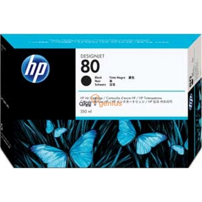 HP 80 BLACK INK CARTRIDGE, 350ML, WW [C4871A]