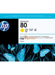 HP 80 yellow  INK CARTRIDGE, 175ML [C4873A]
