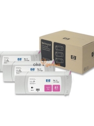 HP 81 Magenta Dye 3 Pack Ink Cartridge [C5068A]
