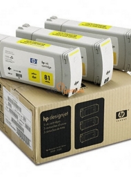 HP 81 Yellow Dye 3 Pack Ink Cartridge   [C5069A]