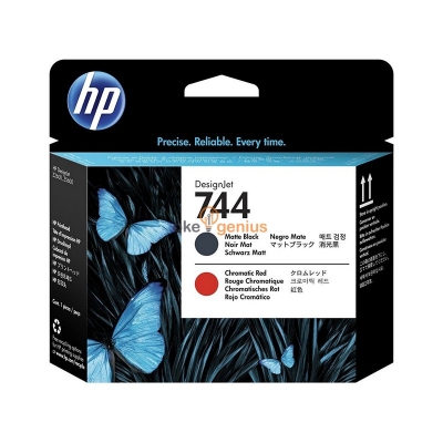 HP 744 Matte Black & Red Print head [F9J88A]