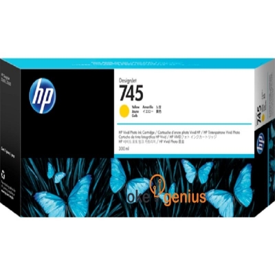 HP 745 300-ml Yellow Ink Cartridge [F9K02A]