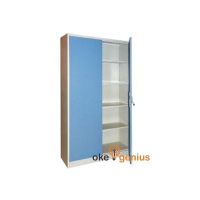 File Cabinet 4 Shelf 4 Door Swing Blue