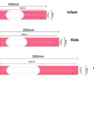Patient ID Wristbands KIDs Pink