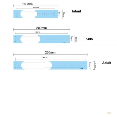 Patient ID Wristbands Infant Blue