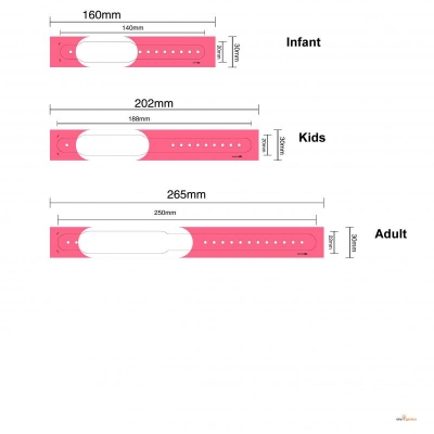 Patient ID Wristbands Infant Pink